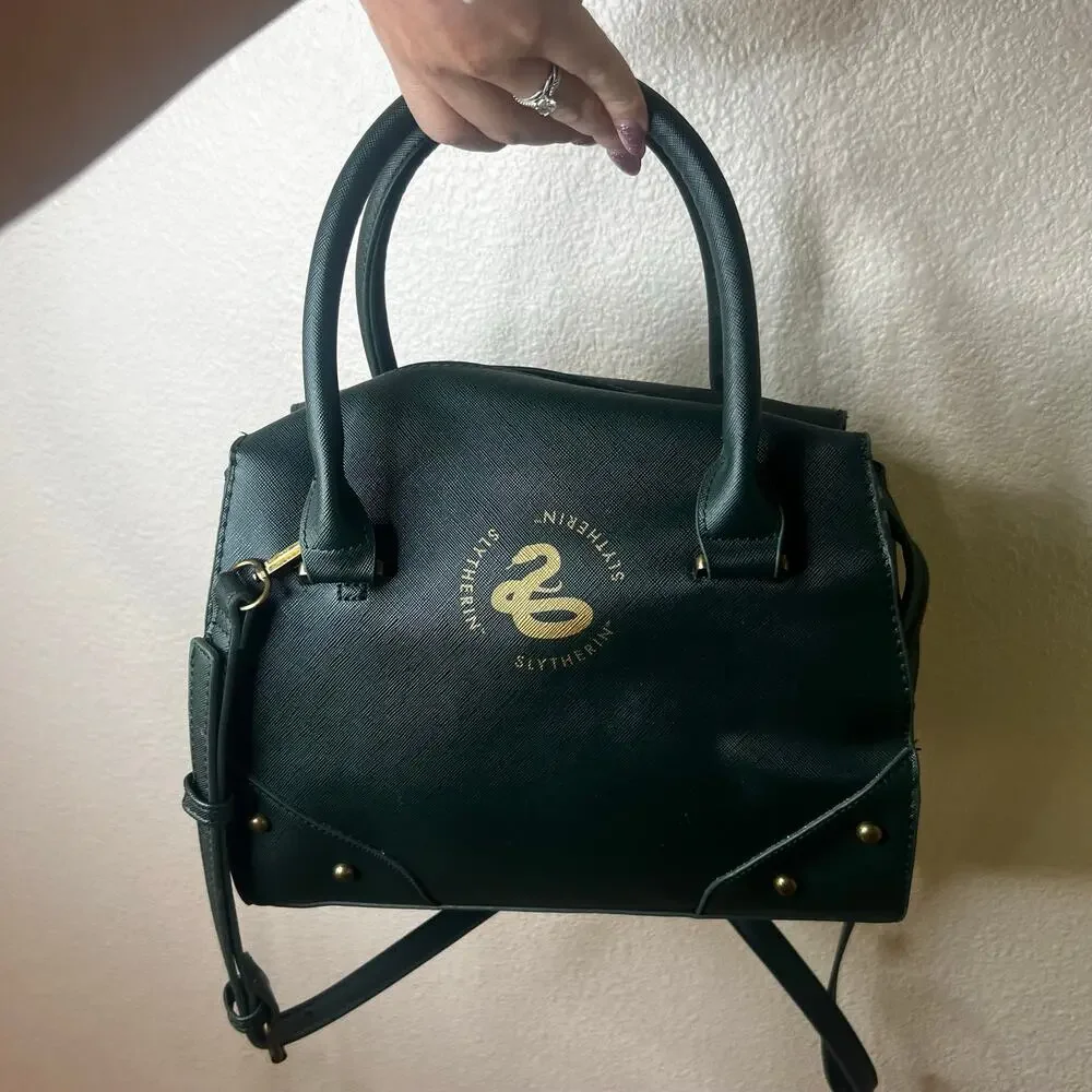 Harry Potter Purse Handbag Green Slytherin House Womens Shoulder Satchel Bag